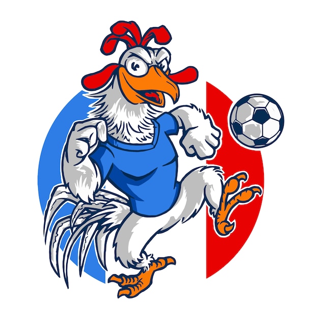 Mascotte di calcio del gallo francia