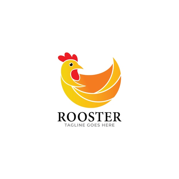 Rooster Head Logo Vector Rooster Chicken Logotype