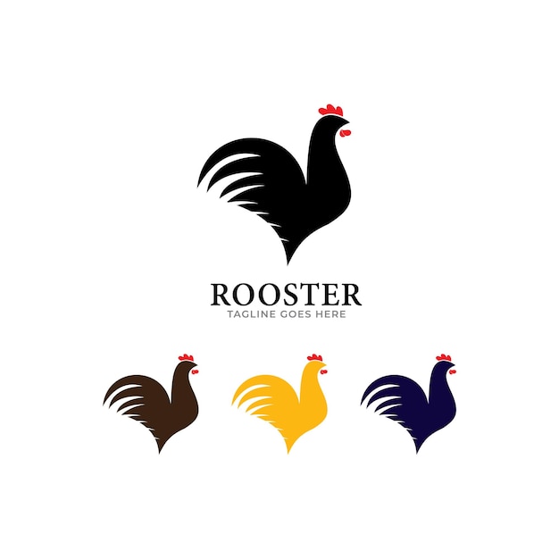 Rooster head logo vector rooster chicken logotype