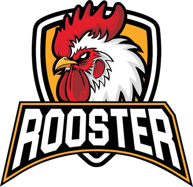 Rooster head mascot vector illustration