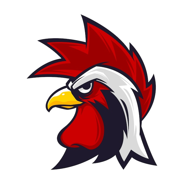 Rooster head mascot