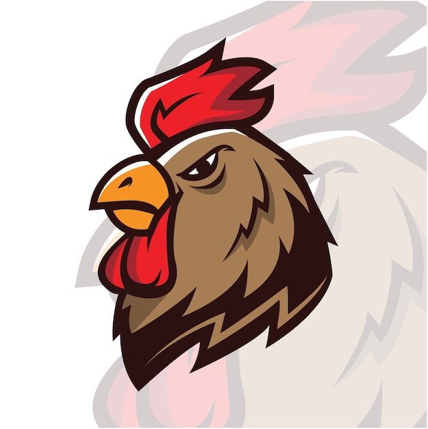 ROOSTER HEAD MASCOT