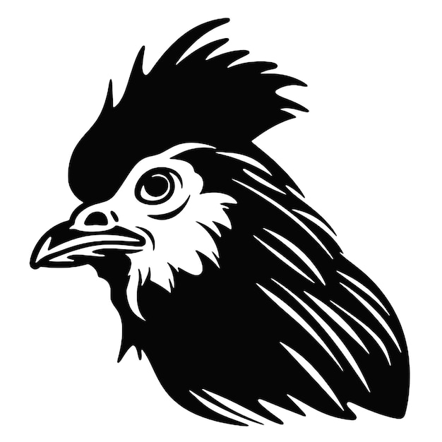 rooster head silhouette