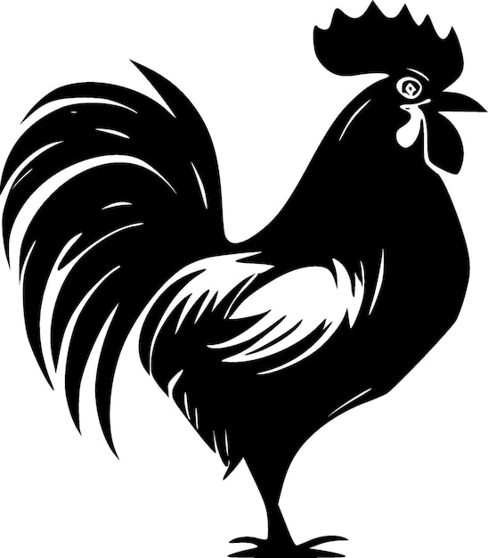 Logo vettoriale di alta qualità gallo illustrazione vettoriale ideale per la grafica di tshirt