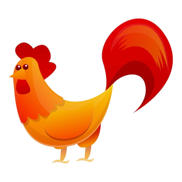 Rooster icon Cartoon of rooster vector icon for web design isolated on white background