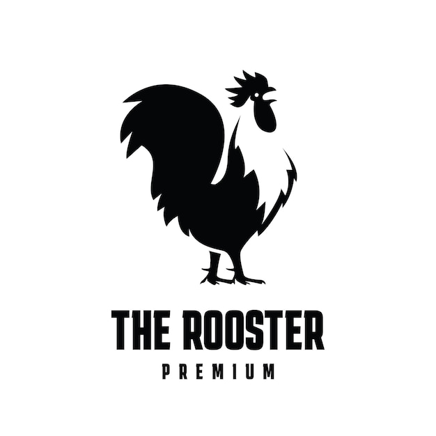 Vector rooster icon logo design template illustration