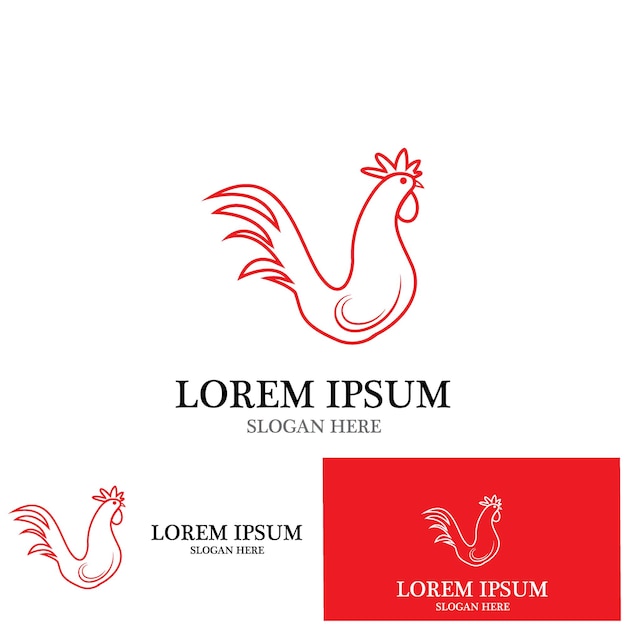 Rooster isolated logo icon vector illustration template design