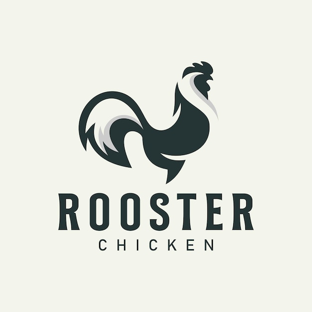 Rooster logo black rooster logo simple rooster logo design