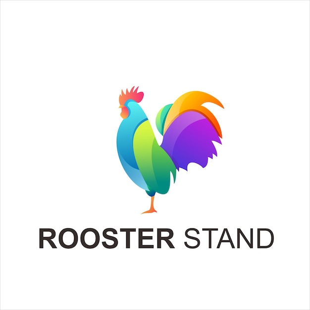 rooster logo colorfull