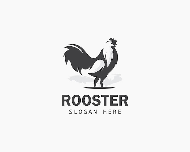 Rooster logo creativo animale testa vettore pollo cibo aziendale