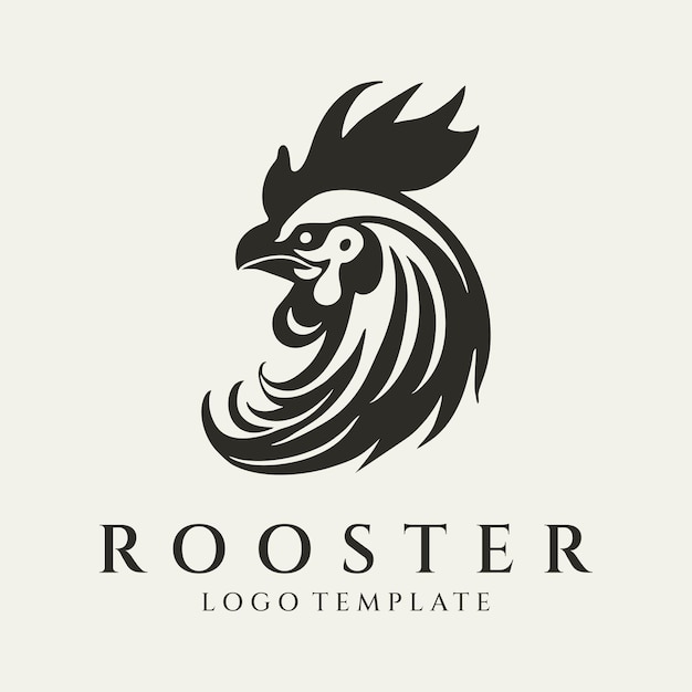 Rooster logo design vector illustration