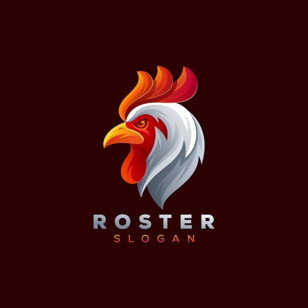 Vector rooster logo design