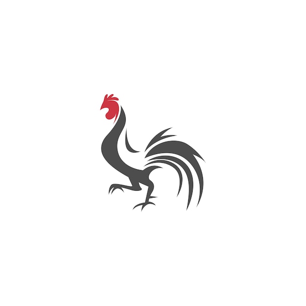 Rooster logo icon design illustration