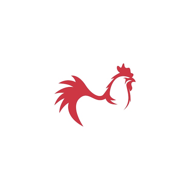 Vettore illustrazione del disegno dell'icona del logo del gallo