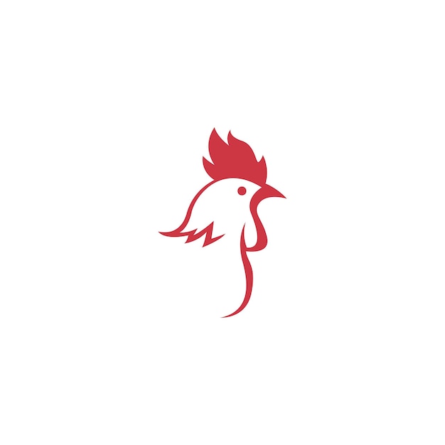 Rooster logo icon design illustration