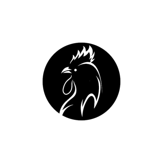 Disegno dell'illustrazione delle immagini del logo del gallo