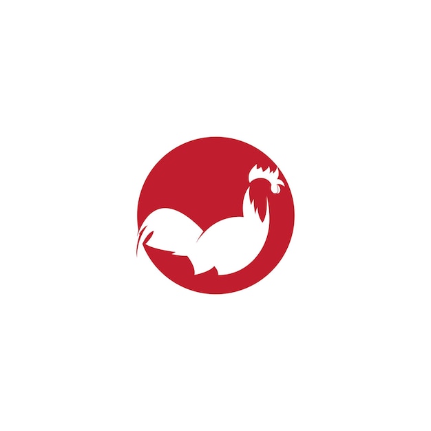 Rooster logo template vector illustration