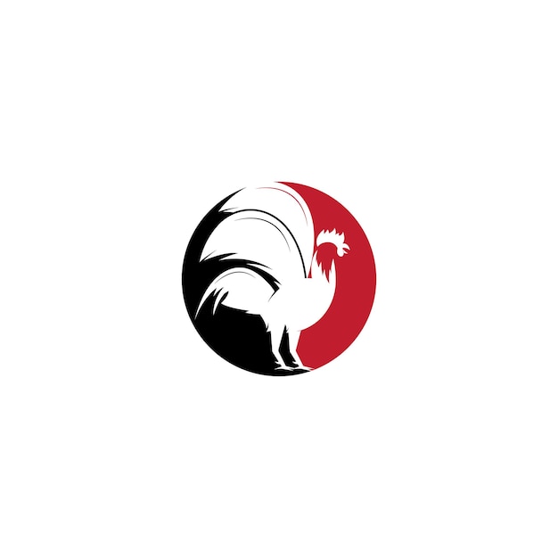 Rooster Logo Template vector illustration