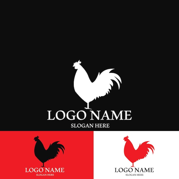 Vector rooster logo template