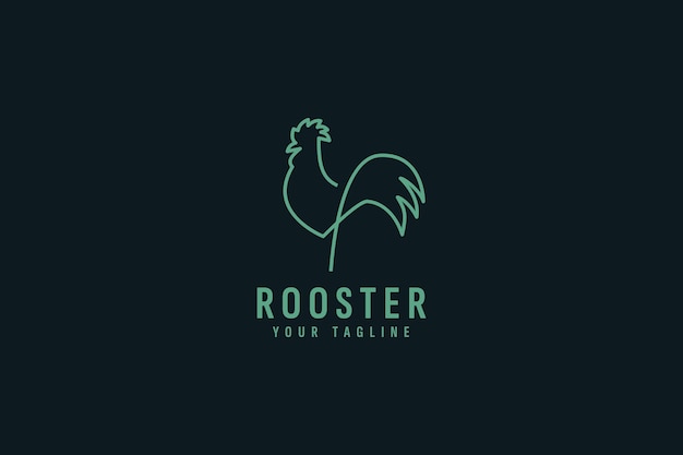 Rooster logo vector icon illustration