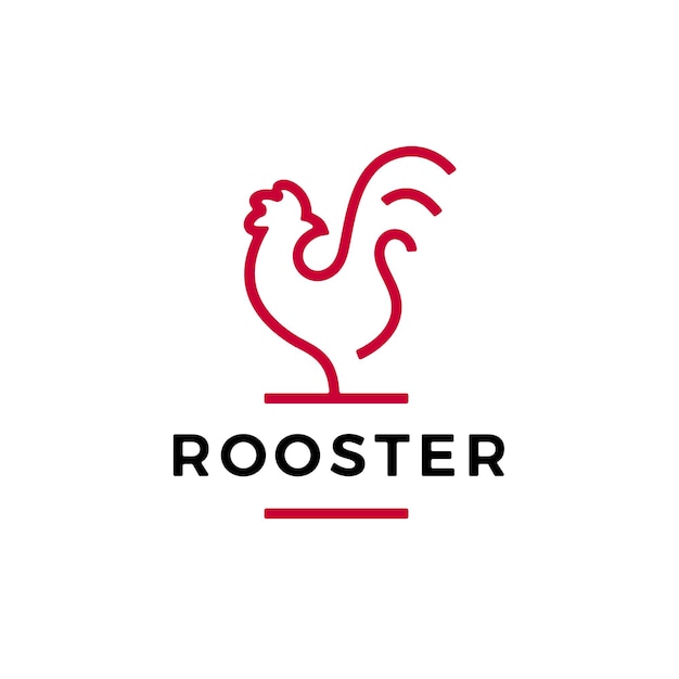 Rooster logo vector icon illustration