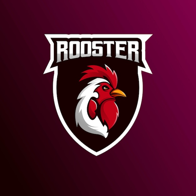 Дизайн логотипа талисмана петуха киберспортивная команда