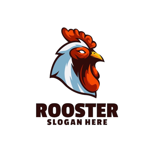 Vector rooster mascot logo