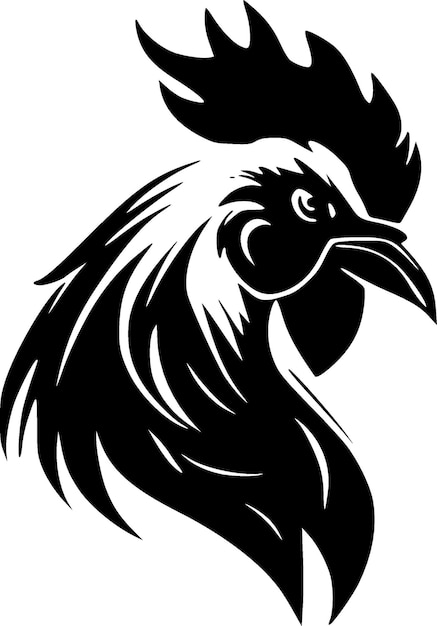 Rooster Minimalist and Simple Silhouette Vector illustration