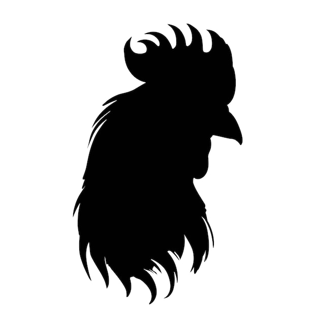 rooster silhouette logo on white