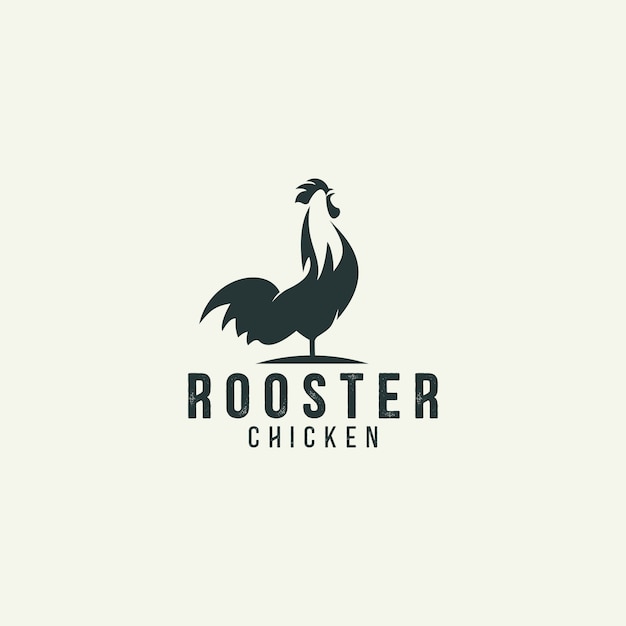 Rooster silhouette logo    