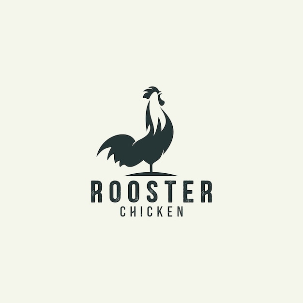 Rooster silhouette logo