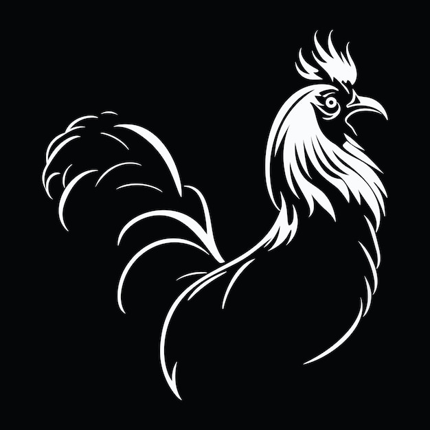 Rooster Silhouette Logo