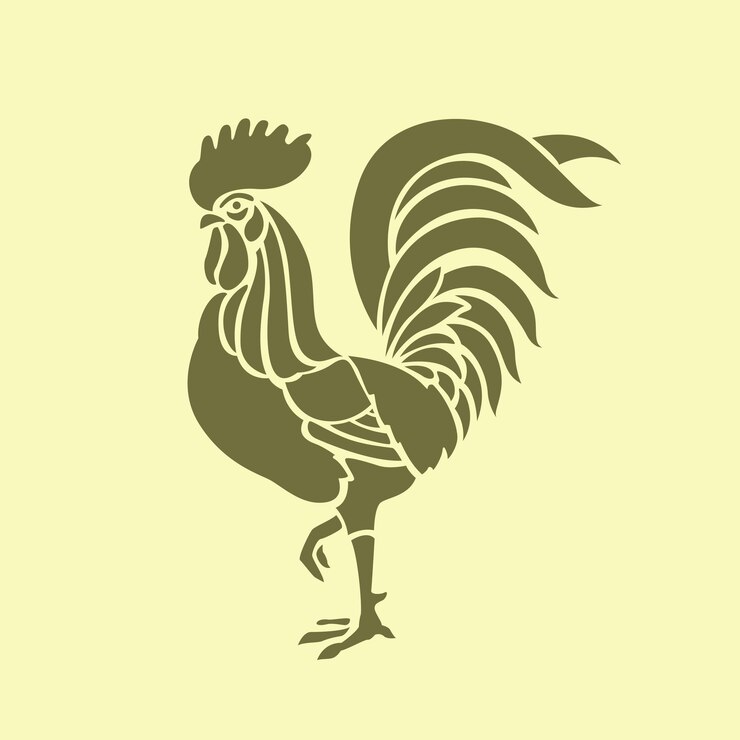 Premium Vector | Rooster silhouette vector design, chicken fowl
