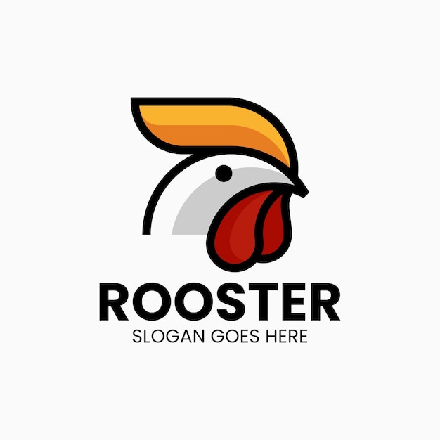 rooster simple mascot logo