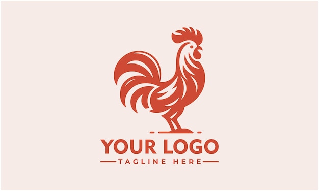 Rooster vector logo design Vintage Chicken logo vector for Food and Beverage Identity