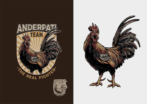 Rooster Vector vintage