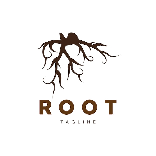 Root Logo Tree Nature Plant Vector Abstract Design Icon Template Illustration