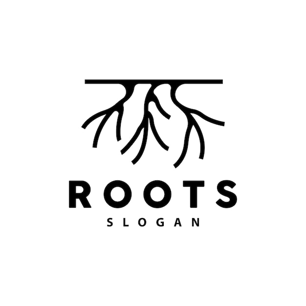 Root Logo Tree Root Vector Nature Tree Simple Icon Design