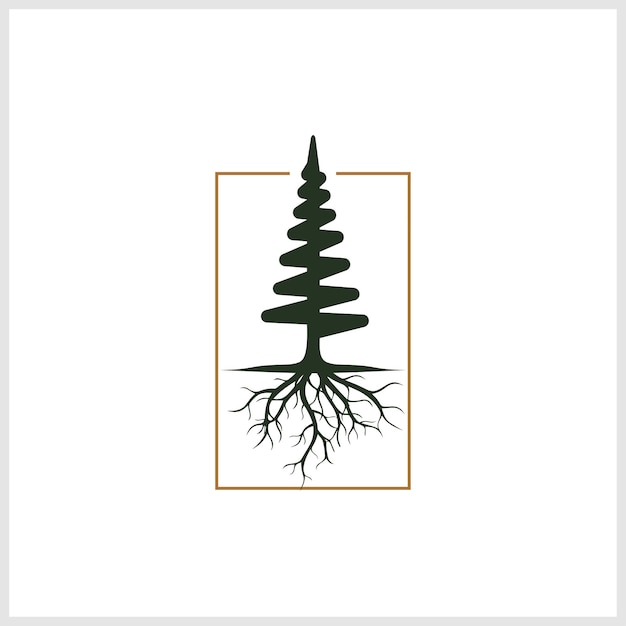 Root Of The Tree logo afbeelding Vector silhouet van een boom