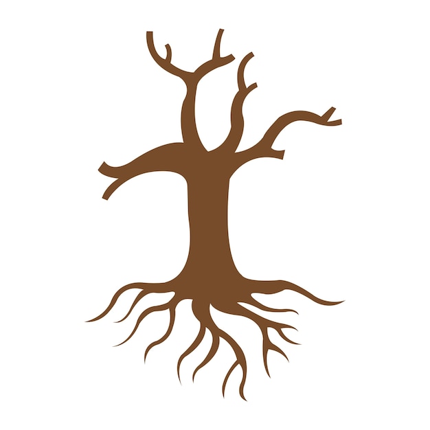 Vector root of the tree icon logo vector design template