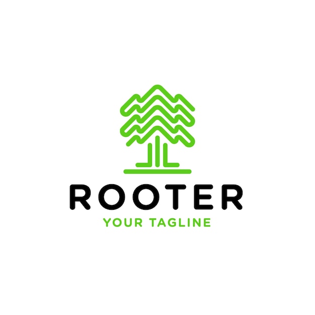 Modello vettoriale di progettazione icona logo rooter