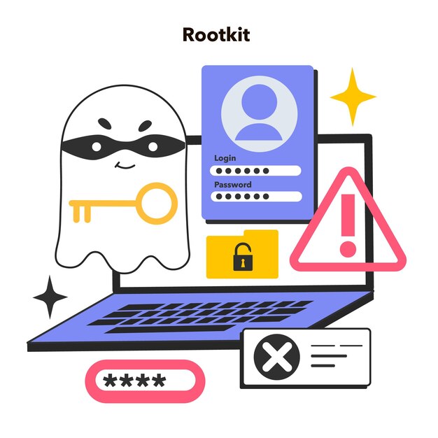 Rootkit Computerprogramma dat kwaadaardige acties verbergt voor antivirusprogramma's