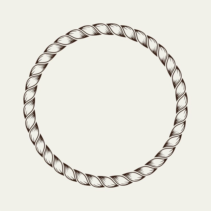 Vector rope border logo template illustration design vector eps 10