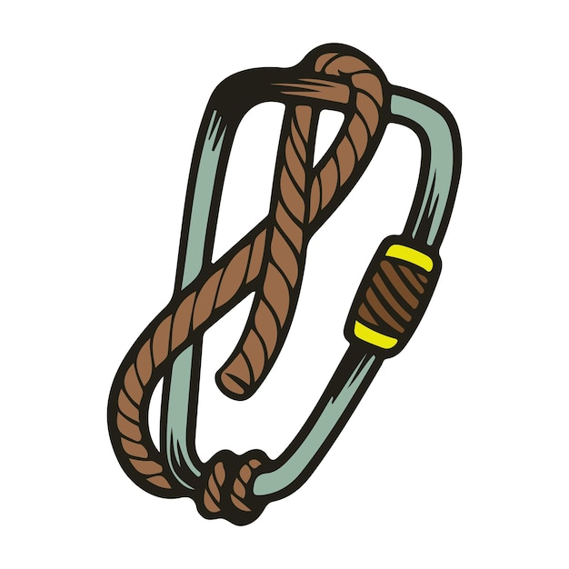 Rope Camping Tool Vector illustration