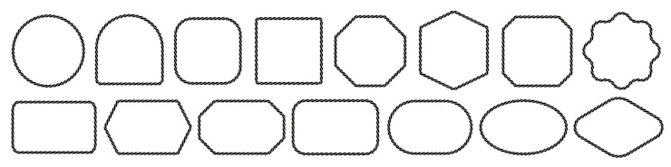 वेक्टर rope frame rope border vector
