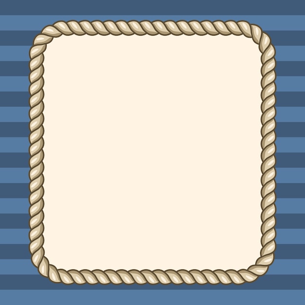 Rope frame over striped background