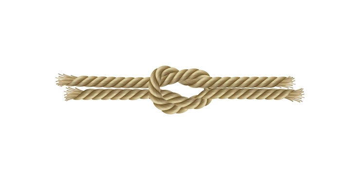 Vector rope knot vector illustration nautical camping and climbing knot designs for outdoor