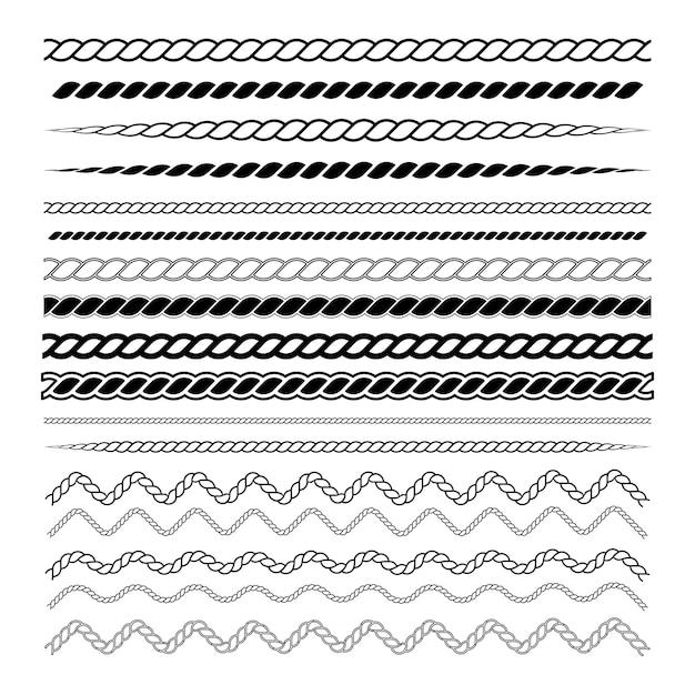 Vector rope line vector element template