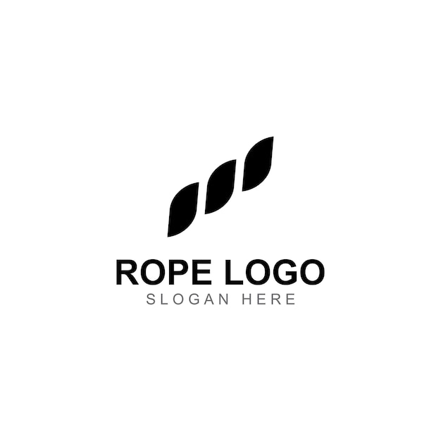 Логотип веревки с использованием шаблона дизайна векторной иллюстрации