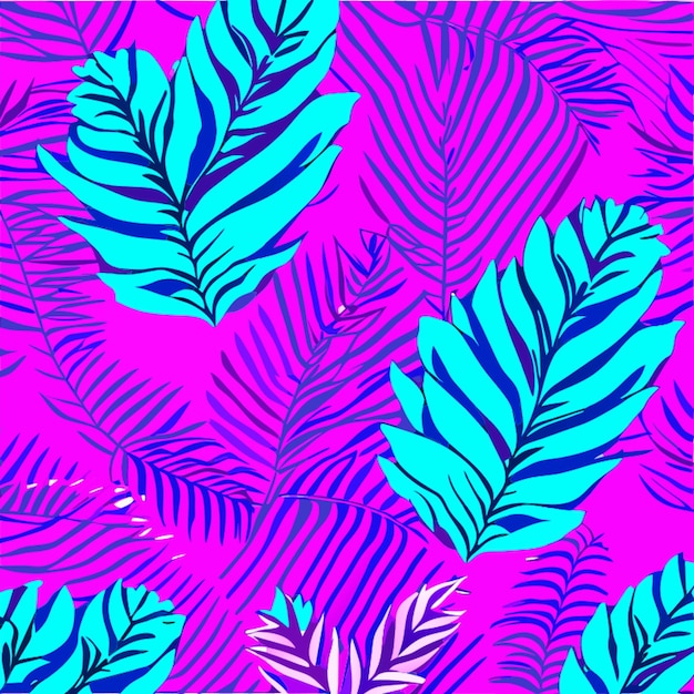 ropical leaves greenery vector illustration